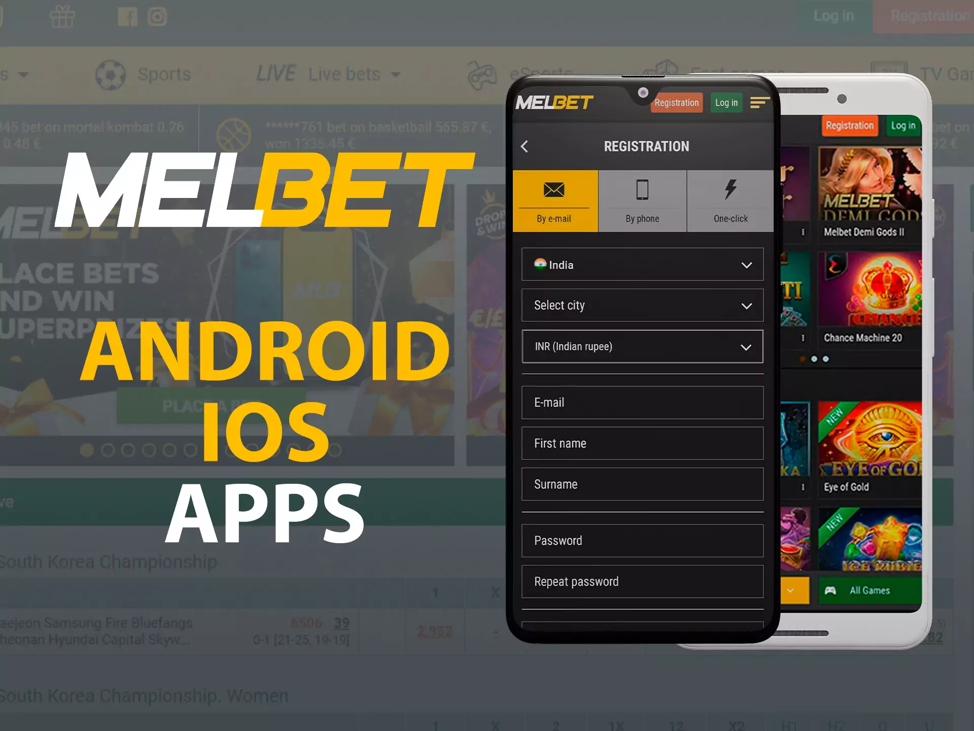 Select the Android or iOS Melbet app to download. Then follow the instructions below.